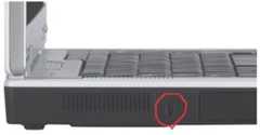 Security slot denoted with red marker. Image source: www.direct-laptops-guide.com