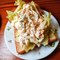 どうなの会★しょうが紅茶★玉子サラダのオープンサンド