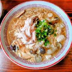 人工甘味料が数種入っている顆粒カフェオレ★お昼はあんかけうどん
