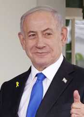 イスラエルのネタニヤフ首相（ゲッティ＝共同）