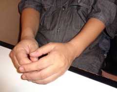 大阪市内の就労継続支援Ａ型事業所を利用していた瀬戸京香さん（仮名）＝１０月、大阪府内