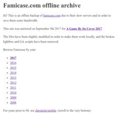 offline archive screenshot