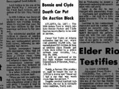 Bonnie and Clyde's death car put on auction block.