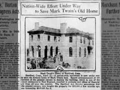 Photo of Mark Twain's home at Hartford, Connecticut