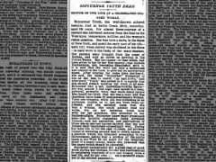 New York Times obituary for Sojourner Truth following her death in November 1883