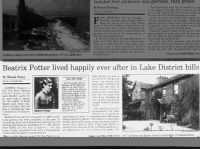 Selection from 1989 article describing Beatrix Potter's house, Hill Top Farm, with exterior photo