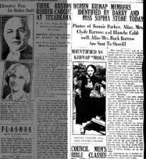 Bonnie, Clyde, and gang accused of kidnapping two women in April 1933