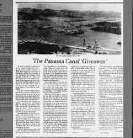 Letters to the editor discuss the U.S. handover of the canal to Panama