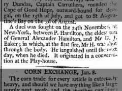 Alexander Hamilton's son Philip is killed in a duel