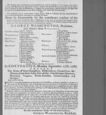 Alexander Hamilton signs his name to the U.S. Constitution