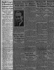 Clyde Barrow and companions cornered by posse in Iowa in July 1933