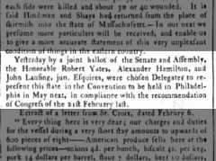 Alexander Hamilton is chosen as a New York delegate to the Constitutional Convention