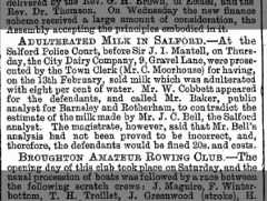 Adulterated Milk in Salford