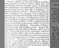 Talks between Livingstone and Talleyrand indicate Mississippi rights to be kept open