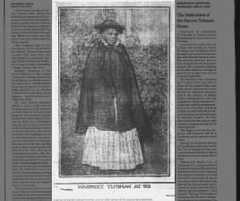 Picture of Harriet Tubman at age 93 reprinted from a 1908 newspaper