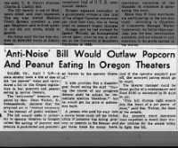 'Anti-Noise' Bill Would Outlaw Popcorn And Peanut Eating In Oregon Theaters