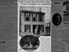 Photo of Mark Twain's boyhood home in Hannibal, Missouri