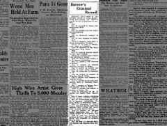 Clyde Barrow's criminal record from Dec 1926 through Nov 1933