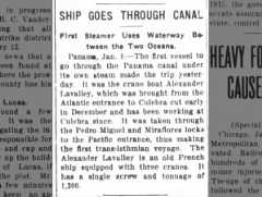 First ship goes through Panama Canal