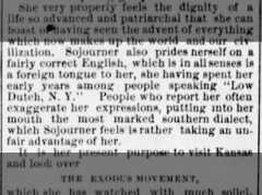Article reports Sojourner Truth grew up speaking Dutch and does not speak in a Southern dialect