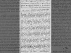 Thomas Garrett writes a letter recounting Harriet Tubman's experience rescuing 2 enslaved people