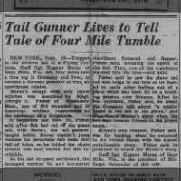 Tail Gunner Lives to Tell Tale of Four Mile Tumble