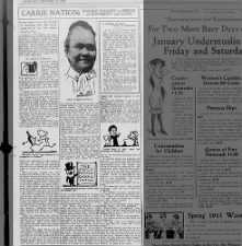 Biography of Carrie Nation, famous for smashing up saloons with an ax