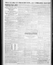 The effects of Prohibition after two years