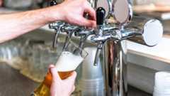 beer taps and goblet