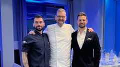 Küstenbrigade-Küchenchef Gio Murgia, Thomas Martin und Hotelchef David Schneider.