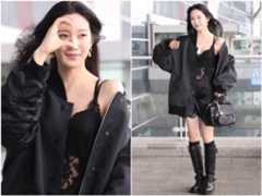 또 노출로 이슈…속옷 입고 공항 온 문가영 "TPO 지키길" vs "바이럴 성공" 갑론을박 [TEN스타필드]