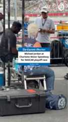 Michael Jordan seen at Charlotte Motor Speedway in NC