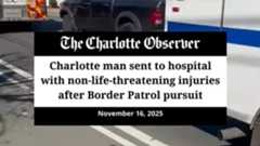 Charlotte man sent to hospital after Border Patrol pursuit