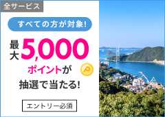 抽選で最大5,000ポイントが当たる
