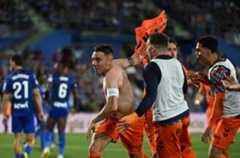 Celebración del gol con el que entraron a Europa League // Diario As