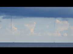Rare double waterspout sighted off Orchid Island