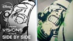 “BLACK” Storyboard vs. Episode | Star Wars Visions Volume 3