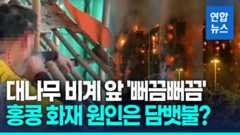 [영상] 홍콩 고층아파트 화재 참사…원인 조사 속 흡연 영상 확산
