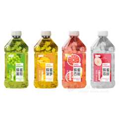 豫浪鑫大果粒蜂蜜葡萄菠萝西柚荔枝复合果汁饮料桶装1L