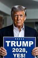 트럼프, '금지된 3선' 도전 또 암시?…SNS에 '2028' 새긴 이미지