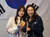 최가온, 쇼트트랙 최민정에 '금빛 기운' 전달…'언니 파이팅'