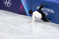 Cha Jun-hwan falls during free skate