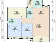 新城华庭2室2厅2卫98.7㎡户型图