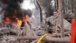 Ukrainische Rettungskräfte geben am Ort des Raketeneinschlags alles, was sie können. (Bild: EPA/STATE EMERGENCY SERVICE OF UKRAINE HANDOUT)
