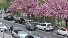 Die Unfallstelle auf Höhe des Augartenstegs (Bild: Grazwellness, Krone KREATIV)