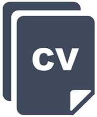 CV Icon. script reading course. 