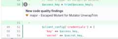 GitHub Annotation Escaped Mutant