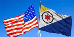 us-flag-with-bonaire-flag Bonaire flag with U.S. flag