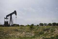 An oil pumpjack is seen on April 16, 2021 near Eldorado, Texas. Credit: Francois Picard/AFP via Getty Images