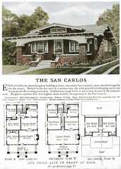 Sterling Kit Home: the San Carlos, a Craftsman style bungalow at InspectApedia.com